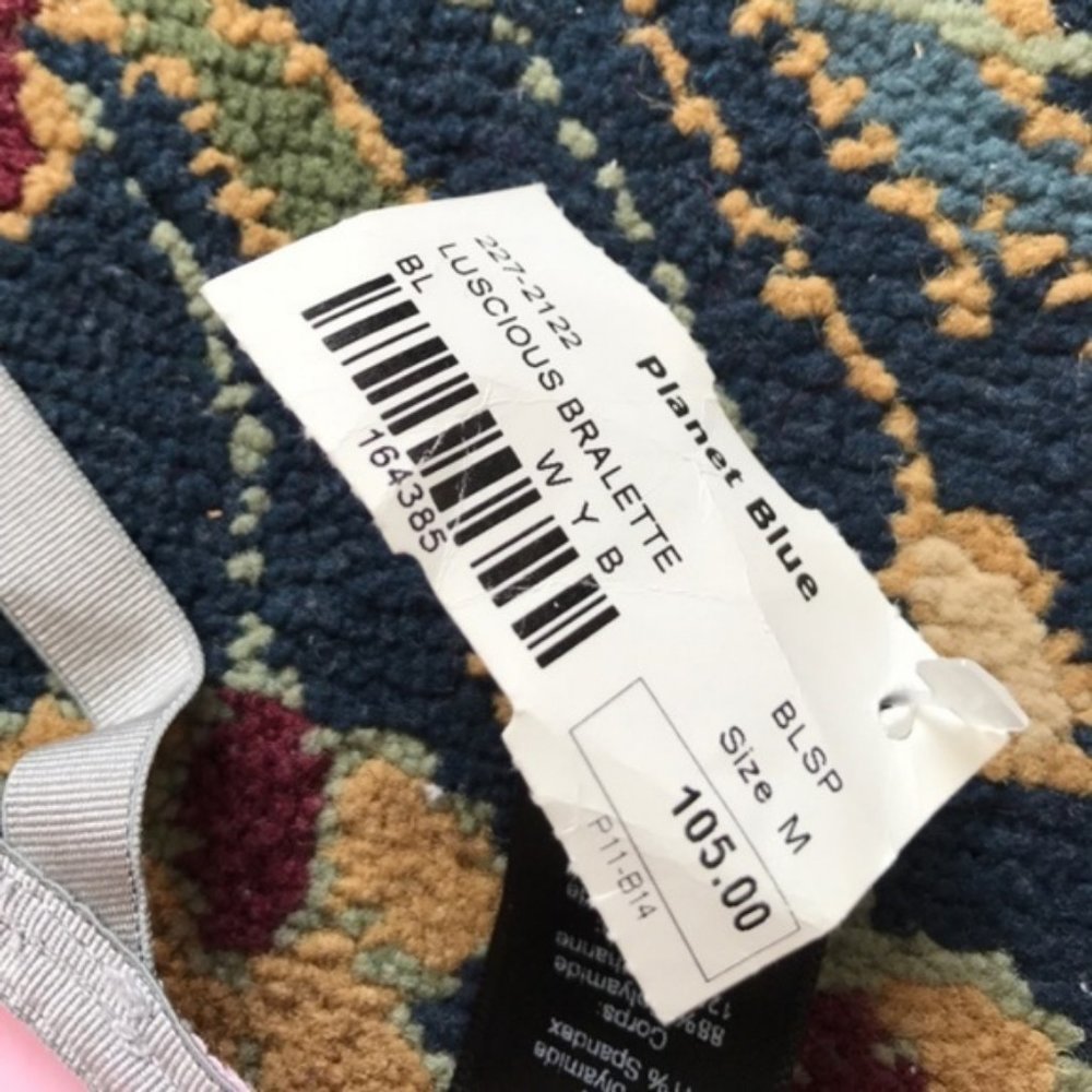 REVOLVE Blue Life Fit Colorblock Bra Velvet Strappy Back - Picture 5 of 6